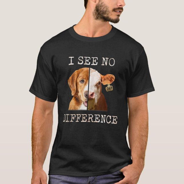 T-shirt Je Ne Vois Aucune Différence Végétarien Végétarien (Devant)