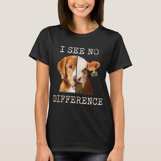 T-shirt Je Ne Vois Aucune Différence Végétarien Végétarien (Devant)
