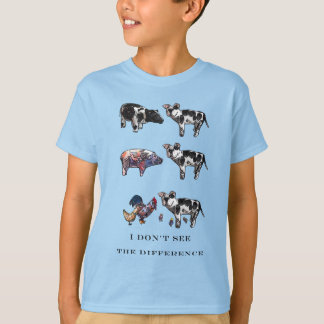 T-shirt Je ne vois pas la différence, les animaux de ferme