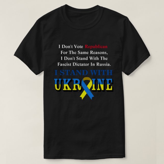 T-shirt Je ne vote pas républicain, je me range aux côtés  (Design devant)