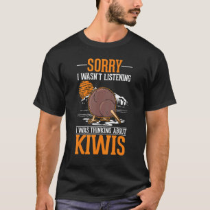 T-shirt Je n'écoutais pas que je pensais à Kiwis Bird