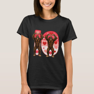 T-shirt Je-o Couples Correspondant Drôle Bigfoot Dans V Mi
