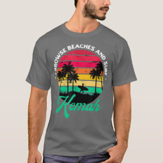 T-shirt Je parcoure les plages et Surf Kemah Surfing Texas