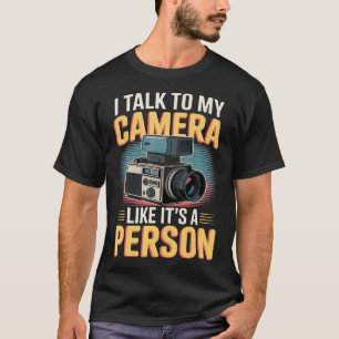T-shirt Je Parle À Mon Appareil Photo Blogger Influenceur