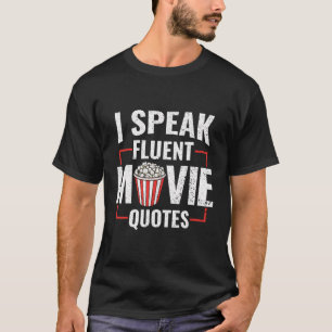 T-shirt Je parle Citations De Film Fluent - Popcorn Cinema