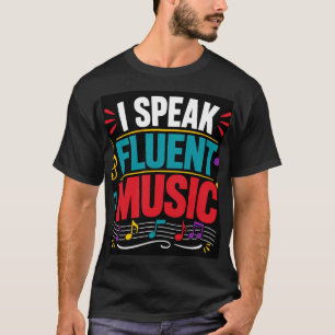 T-shirt Je parle couramment la musique