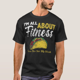 T-shirt je parle de fitness taco dans ma bouche