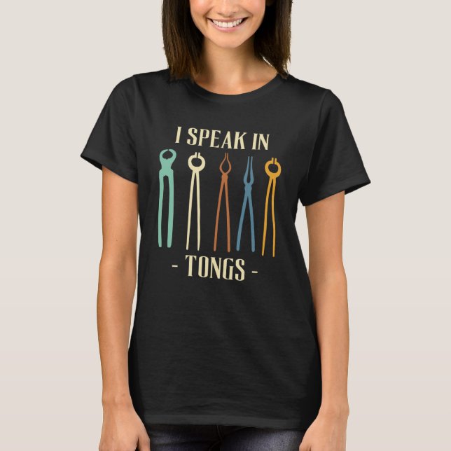T-shirt Je Parle En Tongs Blacksmith Hoof Blacksmith Works (Devant)