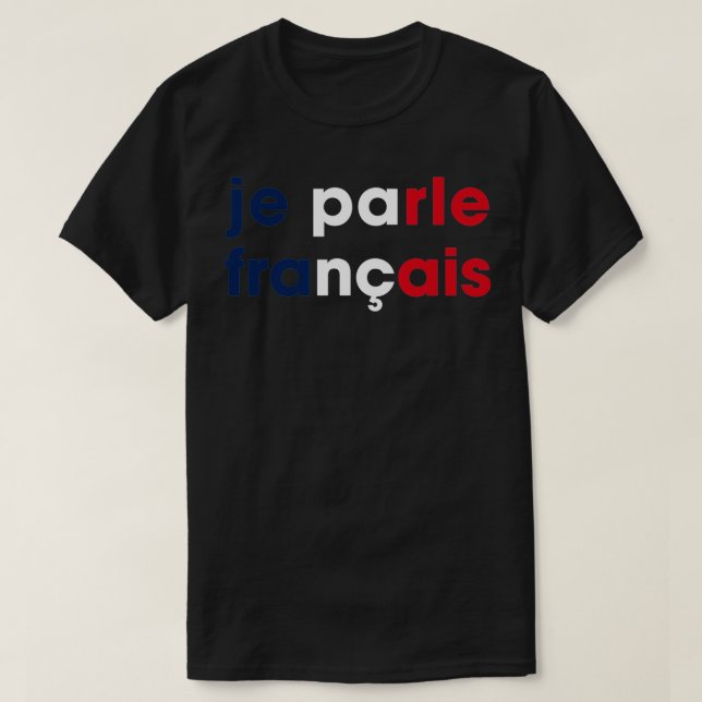 T-shirt je parle francais (Design devant)