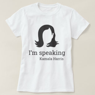 T-shirt Je parle Kamala Harris noir et blanc
