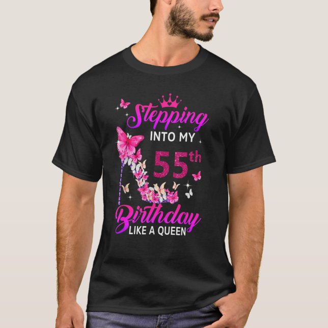 T-shirt Je Passe À Mon 55E Anniversaire Comme Une Reine He (Devant)