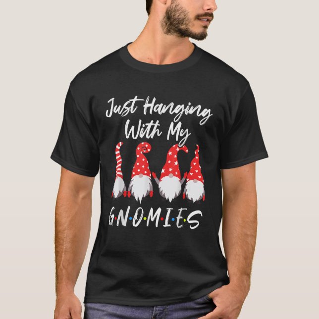 T-shirt Je Passe Juste Avec Mes Gnomies Chemise Gnome De N (Devant)
