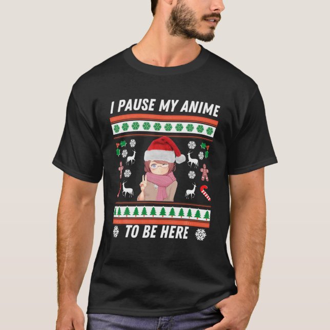 T-shirt Je Pause Mon But D'Être Ici Manga Utaku Merch Chri (Devant)