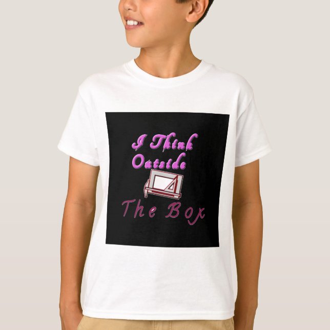 T-shirt Je pense à l'extérieur de la boîte ZA. (Devant)