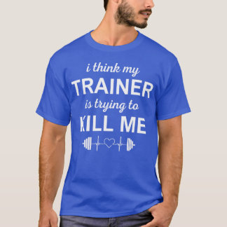T-shirt JE PENSE QUE MON ENTRAÎNEUR ESSAIE DE ME TUER garç