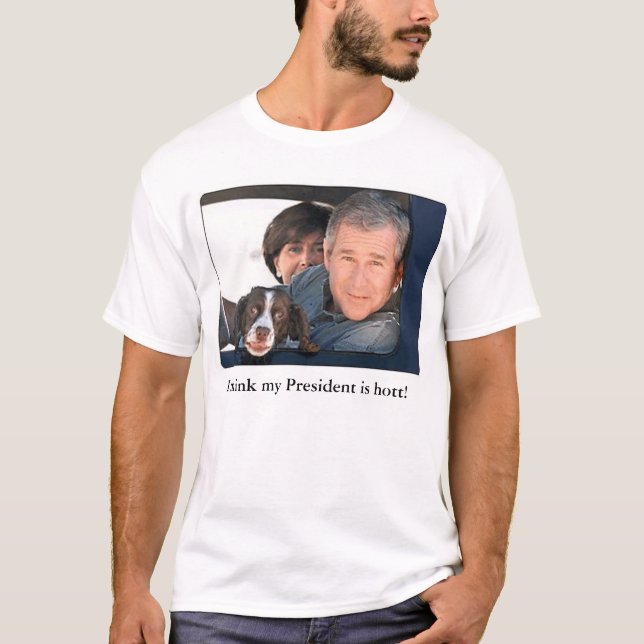 T-shirt Je pense que mon président est Hott 2 (Devant)