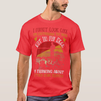 T-shirt Je peux avoir l'air d'écouter vos poules Fa