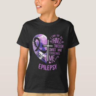 T-shirt Je Peux Faire Tout Par Le Christ - Epilepsie Awar