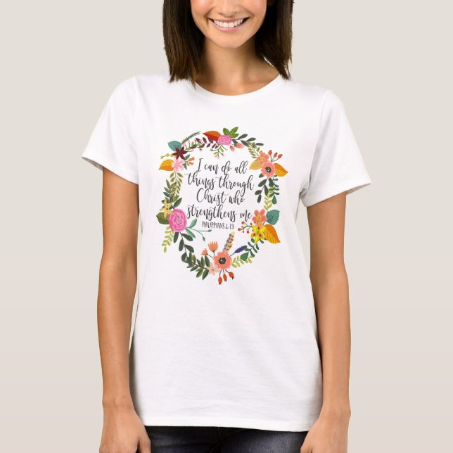 T-shirt Je peux faire tout par le Christ Philippiens (Devant)