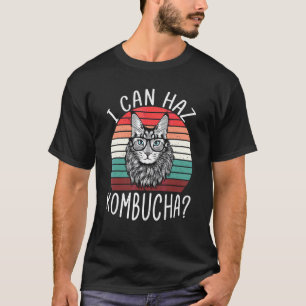 T-shirt Je Peux Haz Kombucha Chat Boire Probiotique T