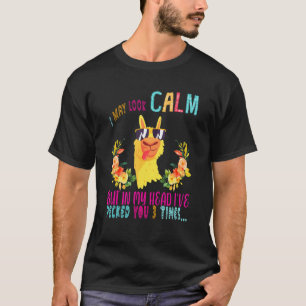 T-shirt Je peux sembler calme mais dans ma tête je t'ai pi