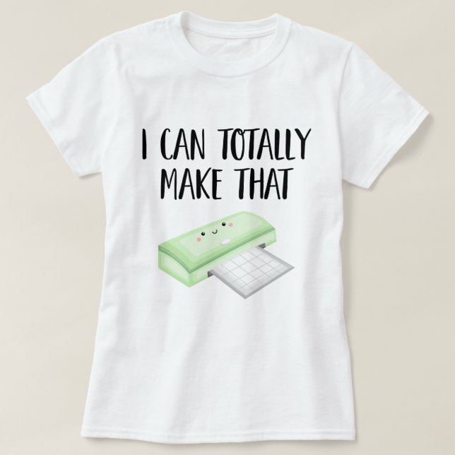 T-shirt Je Peux Totalement Faire Ça (Machine À Couper) Aux (Design devant)