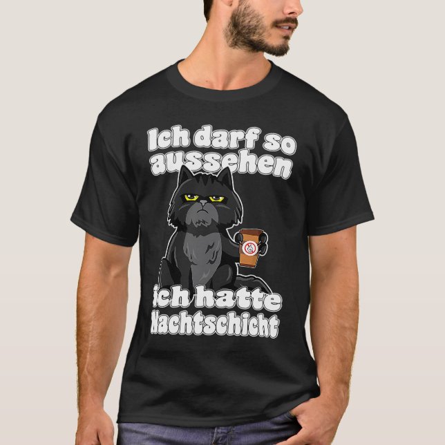 T-shirt Je peux voir que j'avais Nightshift Cat (Devant)