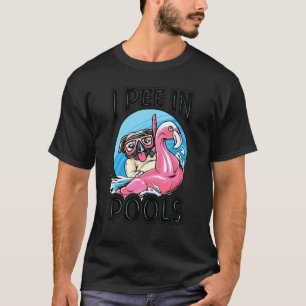 T-shirt Je Pie Dans Les Piscines Chien Piscine Plaisanteri