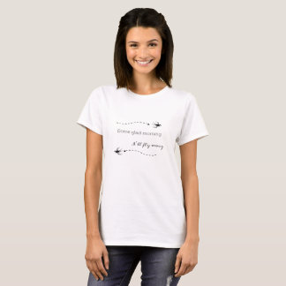 T-shirt Je piloterai la pièce en t des femmes parties
