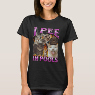 T-shirt Je Pisse Dans Les Piscines Mème De Chat Drôle Grap