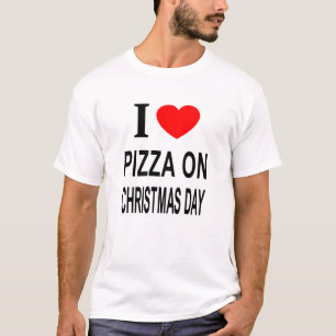 T-SHIRT JE ❤️ PIZZA LE JOUR DE NOËL J'AIME PIZZA SUR LE CH