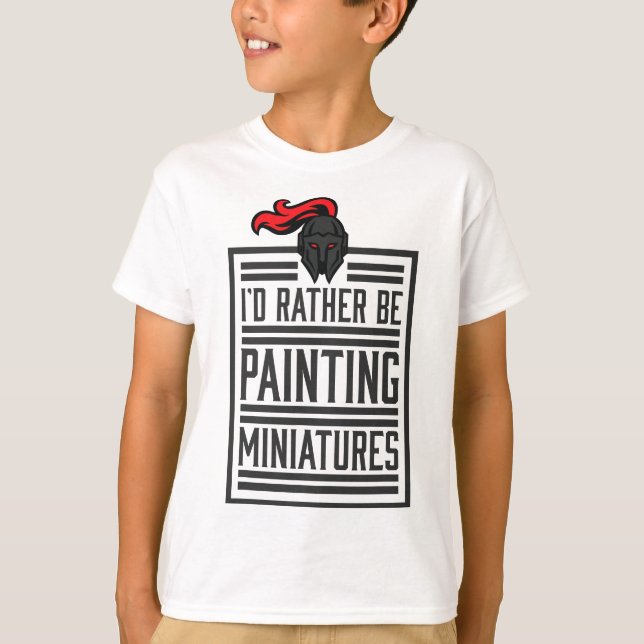 T-shirt Je Plais Peindre Miniatures Drôle Hobbyiste 3D (Devant)