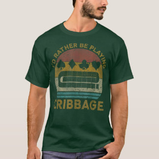 T-shirt Je Plais Plutôt Jouer Cribbage Vintage Boa