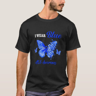 T-shirt Je porte aussi le papillon bleu