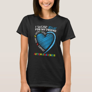 T-shirt Je Porte Bleu Pour Mon Ami Puzzle de Sensibilisati