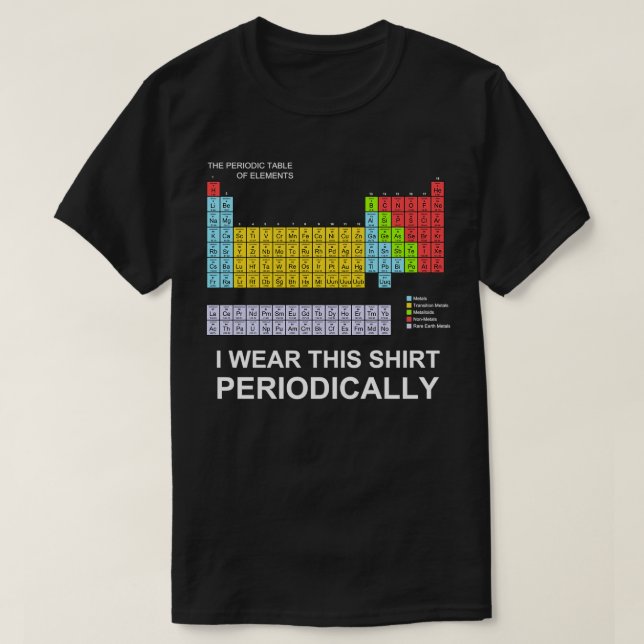 T-shirt Je porte cette Manche longue périodiquement drôle (Design devant)