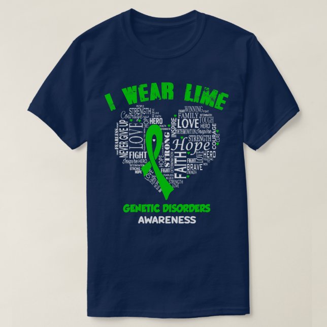 T-shirt Je Porte De La Chaux Vert Pour La Sensibilisation  (Design devant)