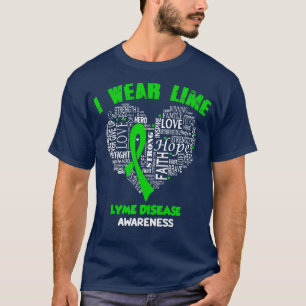 T-shirt Je Porte De La Chaux Vert Pour Lyme Maladie Sensib