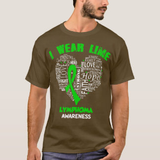 T-shirt Je Porte De La Chaux Vert Pour Lymphome Sensibilis