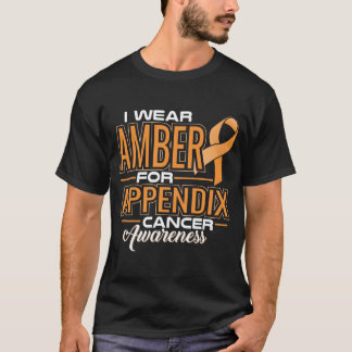 T-SHIRT JE PORTE DE L'AMBRE POUR CONNAÎTRE LE CANCER DE L'