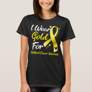 T-shirt Je Porte De L'Or Pour La Sensibilisation Au Cancer