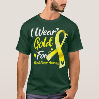 T-shirt Je Porte De L'Or Pour Sensibiliser Les Hommes Au C