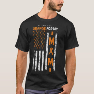T-shirt Je Porte De L'Orange Pour Ma Mère - Leucémie Cance