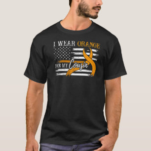 T-shirt Je Porte De L'Orange Pour Mon Écran De Sensibilisa