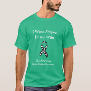 T-shirt Je porte des bandes pour ma femme EDS Awareness Sh