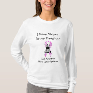 T-shirt Je porte des rayures pour ma fille Chemise de sens