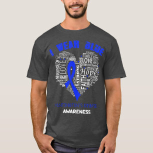 T-shirt Je Porte Du Bleu Pour Huntingtons Disease Awarenes
