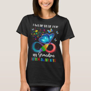 T-shirt Je Porte Du Bleu Pour La Famille De Sensibilisatio