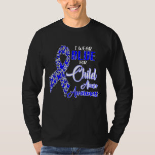 T-shirt Je Porte Du Bleu Pour La Sensibilisation À La Malt