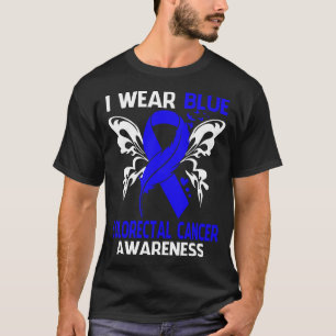 T-shirt Je Porte Du Bleu Pour La Sensibilisation Au CANCER